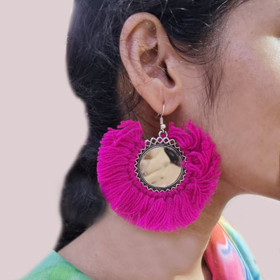 BASE METAL SILVER OXIDIZED FASHION LARGE SIZE JEWELRY EARRING SOLD PER PAIR PACK