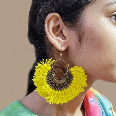 BASE METAL Gold OXIDIZED FASHION LARGE SIZE JEWELRY EARRING SOLD PER PAIR PACK