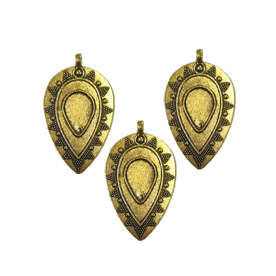8 Pcs Drop Charms gold for jewelry making in size about 20x35mm