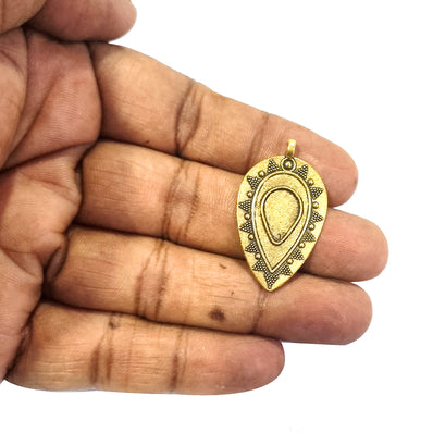 8 Pcs Drop Charms gold for jewelry making in size about 20x35mm