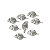 25 Pcs Pkg. Lot small leaf charms in size about 14x7mm