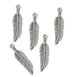 10 Pcs Leaf Charms in size about 30mm long and 8mm wide