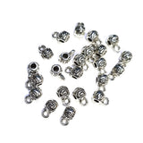50 Pcs Pack,10x6mm size, Silver Plated, high quality of pendant bail finding raw jewelry making materials