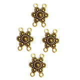 20 PIECES PACK' APPROX SIZE 18x25 MM Gold POLISHED DAISY CONNECTOR FINDINGS USED IN DIY JEWELLERY MAKING