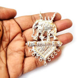 Shiny Silver Bahubali Pendants in size about 55~60mm