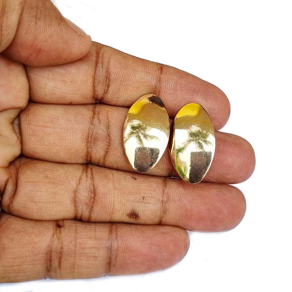 Golden Crooked Minimal Earrings | Salty – Salty Accessories