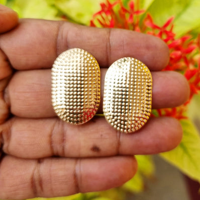 2 Pairs Lot, 22k Solid Gold Plated Dainty Stud Earrings,Ear Studs,Tops  Minimalist Gold plated Earrings, Simple Gold Ear Studs