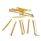 50 Pcs Pkg. Gold Stick Connector Jewelry making findings