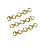 10 PIECES PACK' 6 MM LOOP SIZE' GOLD POLISHED' 5 LOOP EXTENSION CHAIN