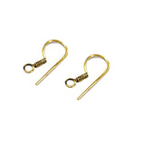 10 Pairs handmade gold ear wire for earring making