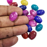 25 Pcs Mix Large Size 12x18mm Oval Printed glass beads