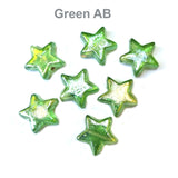 10 Pcs Green AB Star Handmade Glass Beads for jewelry making in size about 15mm