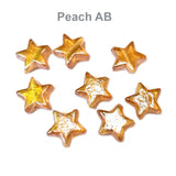 10 Pcs Peach AB Star Handmade Glass Beads for jewelry making in size about 15mm