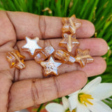 10 Pcs Peach AB Star Handmade Glass Beads for jewelry making in size about 15mm