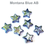 10 Pcs Montana Blue AB Star Handmade Glass Beads for jewelry making in size about 15mm