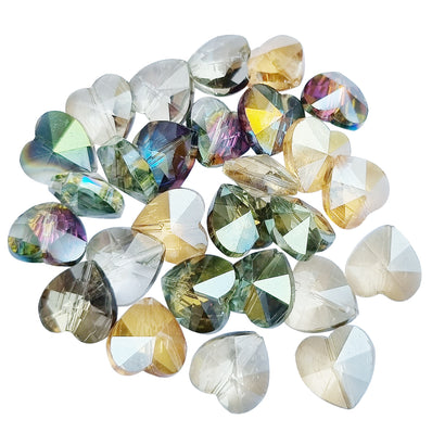 M74 16MM thick Mixed Shaped Glass Gems In Mixed Colors, Shiny