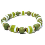 GREEN and white color FASHION BRACELETS, EASY TO FIT IN HAND