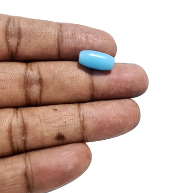 50 Pcs Pkg. Glass Tube  Beads in size about 14x7mm, Turquoise Color