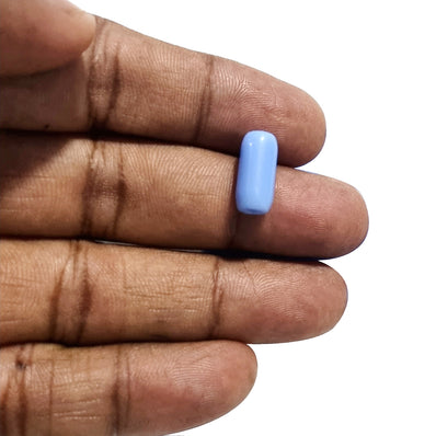 50 Pcs Pkg. Glass Tube  Beads in size about 14x7mm, Blue Color