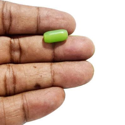 50 Pcs Pkg. Glass Tube  Beads in size about 14x7mm, Lime Green Color