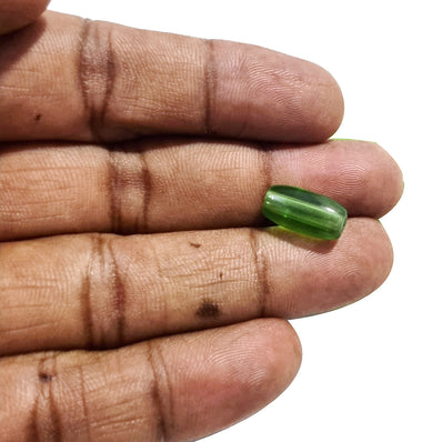 50 Pcs Pkg. Glass Tube  Beads in size about 14x7mm, Green Transparent