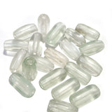 50 Pcs Pkg. Glass Tube  Beads in size about 14x7mm, Clear White