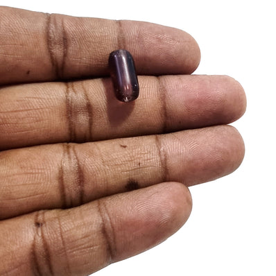 50 Pcs Pkg. Glass Tube  Beads in size about 14x7mm, Purple Transparent