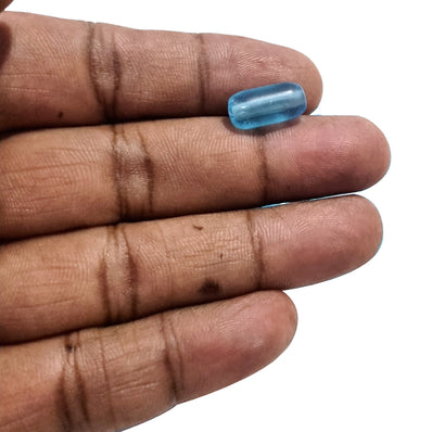 50 Pcs Pkg. Glass Tube  Beads in size about 14x7mm, Turquoise Blue