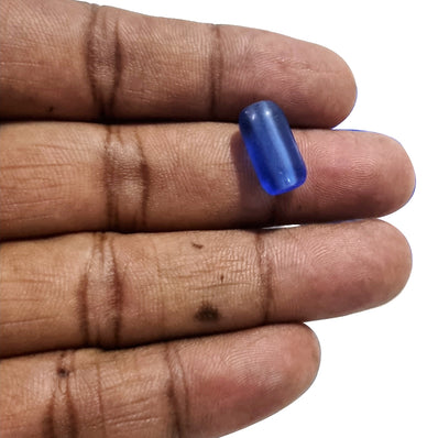 50 Pcs Pkg. Glass Tube  Beads in size about 14x7mm, Lite Blue color