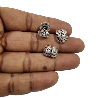 50 Pcs Pack, 108 Mm, Silver Oxidized Bead Cap Findings For Jewelry Making  at Rs 58.00, Lallapura, Varanasi