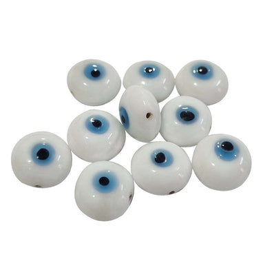 Lonjew Handmade Evil Eye Glass Beads Indigo Blue HM1073 10pcs 22mm
