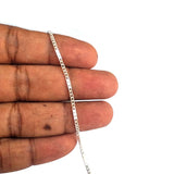 1 Meter Pkg. thin chain anti-tarnish silver plated jewelry making loose chain.