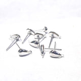 5 pairs Drop shape, Earring Tops Jewelry making, Post Earring Studs, Ear Pin with Loop for Jewelry Dangle Earring Making