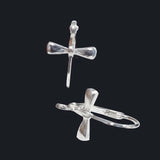 10 PIECES PACK' 17X10 MM APPROX SIZE Bow SILVER PLATED LEVER BACK EARRING FINDINGS