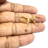 10 Pcs (5 Pairs) Anti Tarnish Liver Back earring making materials Gold Plated, Daisy Flower