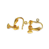 4 Pcs (2 Pairs) Clip on with Screw DIY Gold Plated Earring Making