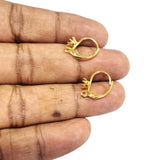 10 Pcs (5 Pairs) Anti Tarnish Liver Back earring making materials Gold Plated