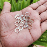 20 Pcs. Pkg. Brass Material Linking Rings, Jewelry Making findings, in Size about 10mm, Anti Tarnish Silver Plated Round Shape