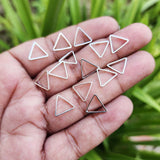 20 Pcs. Pkg. Triangular, Brass Material Linking Rings, Jewelry Making findings, in Size about 10mm, Anti Tarnish Silver Plated