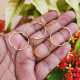 20 PCS. PKG.BRASS MATERIAL LINKING RINGS, OVAL SHAPE,JEWELRY MAKING FINDINGS, IN SIZE ABOUT 25MM, ANTI TARNISH GOLD PLATED