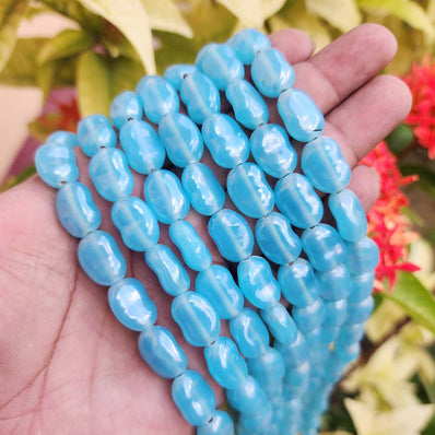 Jewelry making AB Finish Glass Sold Per String in size about 11x15mm