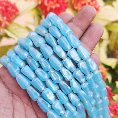 Jewelry making AB Finish Glass Sold Per String in size about 14x10mm