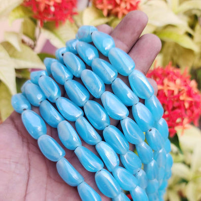 Jewelry making AB Finish Glass Sold Per String in size about 11x20mm