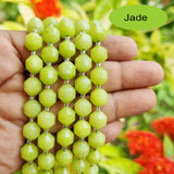 LIME JADE ' 9-10 MM' 32-33 PIECES' PRISM CUT' AAA QUALITY' NATURAL SEMI PRECOUS BEADS SOLD BY PER LINE PACK