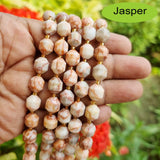 RED PICASSO JASPER ' 9-10 MM' 32-33 PIECES' PRISM CUT' AAA QUALITY' NATURAL SEMI PRECOUS BEADS SOLD BY PER LINE PACK