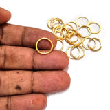 20 Pcs Pkg. 12mm Ring Circular, 22k gold plated anti tarnish, earring and jewelry making necklace parts