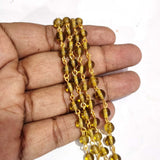Brown GOLD WIRE LINK 1 METER PACK, 6MM SIZE BEADS, LINK ROSARY CHAIN ROSARY