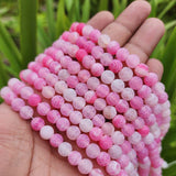 Baby Pink, 8mm Vein Semi precious beads for jewelry making, Sold Per string about 47~48 Beads