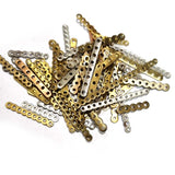 100 Grams  Pkg. Mix Spacer Bar multi hole Sale lot unbeatable price Antique gold and antique silver