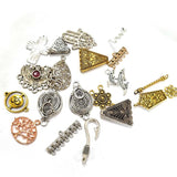 20 Pcs Pkg. Small Charms Beads Connectors and findings mix Medium size charms pendant